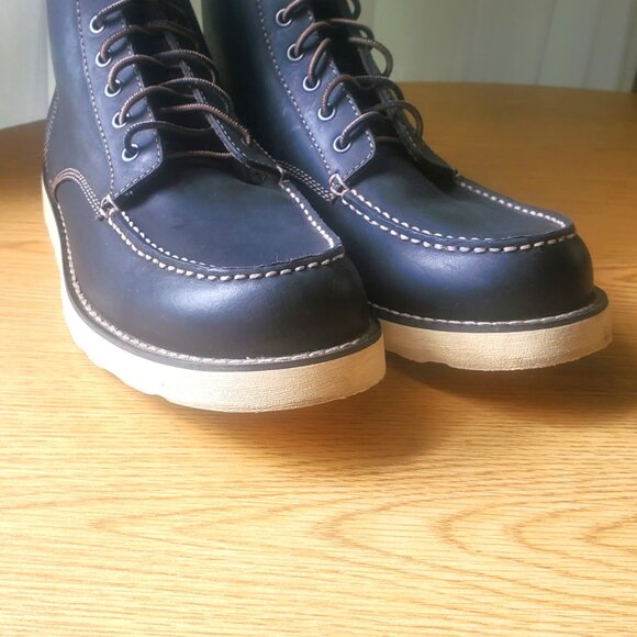 Eastland Men's Lumber Up Moc Toe Work Boots/ Size 12D/ Charcoal Gray Leather - Picture 2 of 9